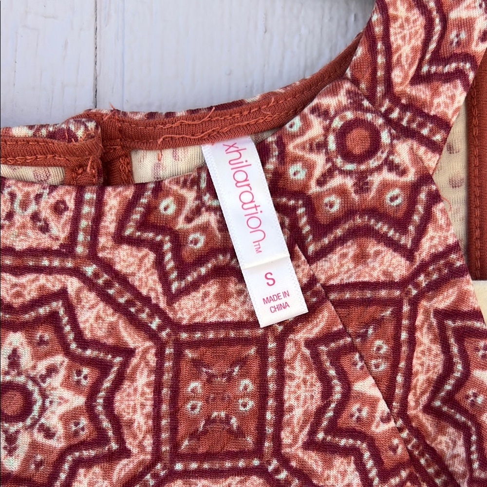 A-line mini Dress in Red Pattern - Picture 2 of 8